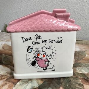 1982 Enesco Annie Ceramic Napkin Holder
